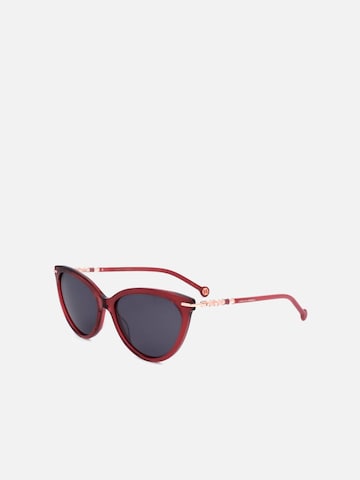Carolina Herrera Zonnebril in Rood: voorkant