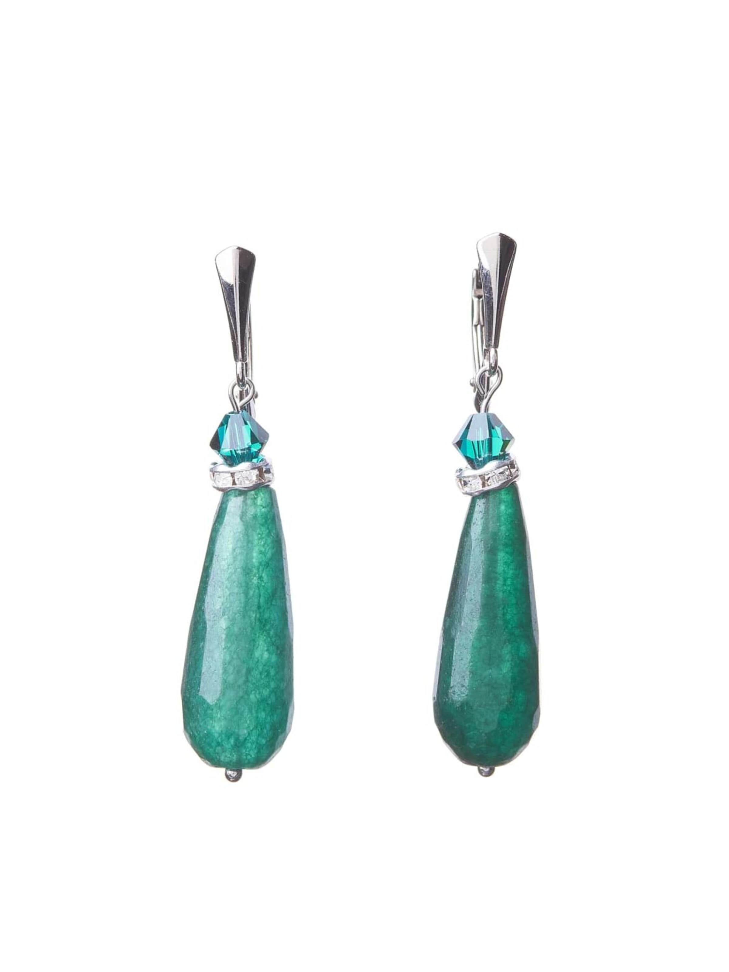 THE GEM STORIES JEWELRY Örhängen 'Emerald Whisper Earrings' i grön