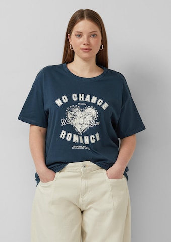 T-shirt QS en bleu : devant