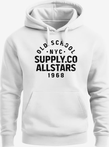 Neverless Sweatshirt 'Oldschool 3' in Weiß: Vorderseite