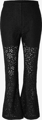 SELECTED FEMME Flared Broek 'KAROLA' in Zwart: voorkant