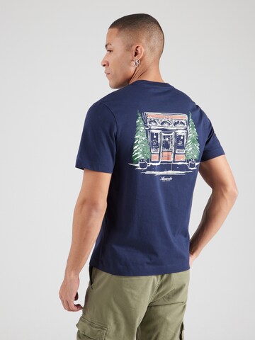 Abercrombie & Fitch Tričko – modrá: přední strana