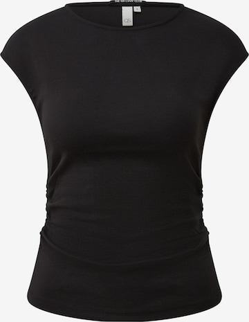 QS T-Shirt in Schwarz: Vorderseite