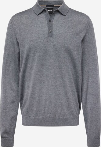 BOSS Sweater 'Lancione' in Grey: front