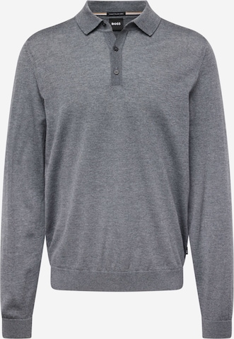 BOSS Black Sweater 'Lancione' in Grey: front