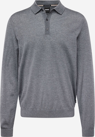 BOSS Black - Pullover 'Lancione' em cinzento: frente