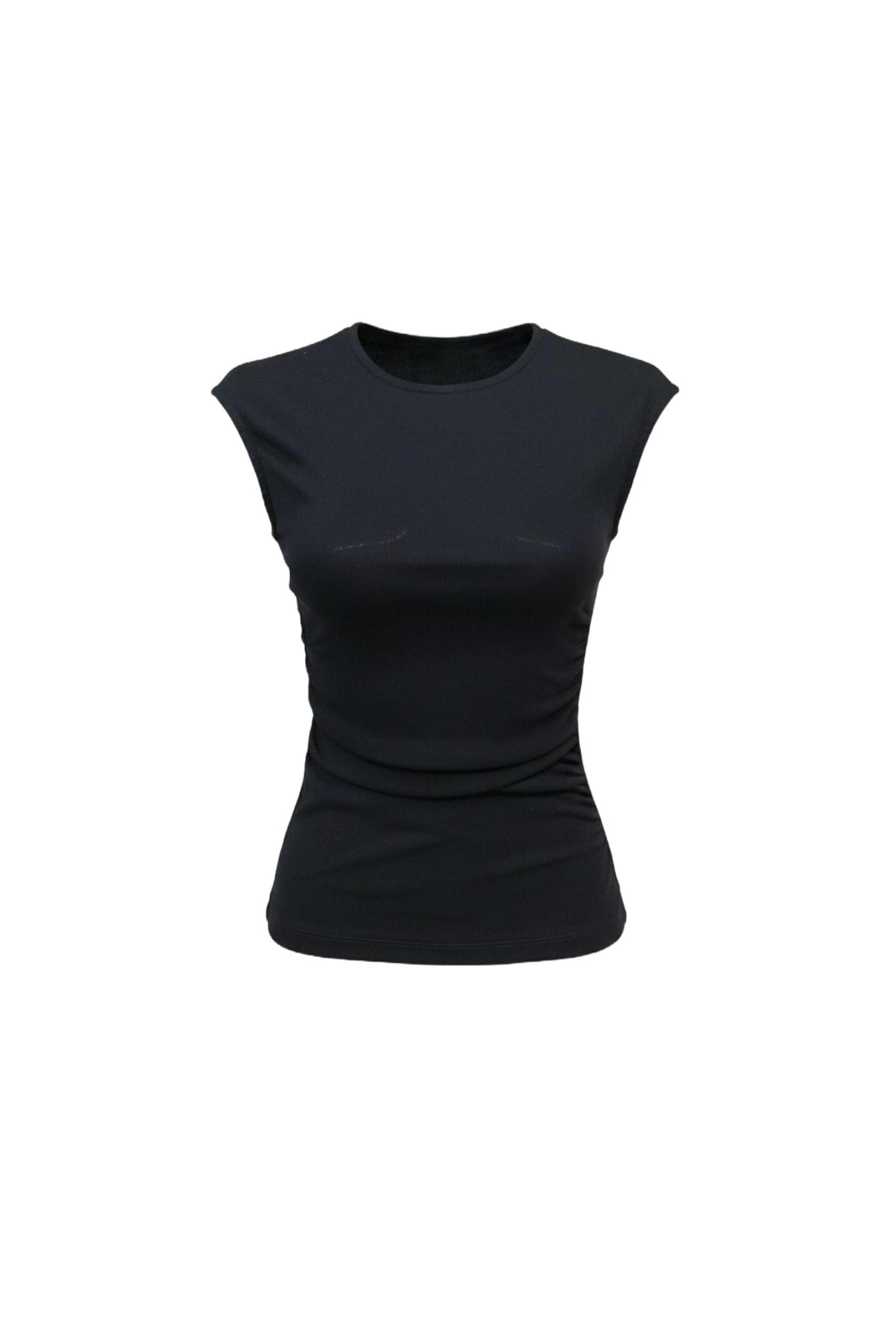 Alexa Dash Top in Schwarz: Vorderseite