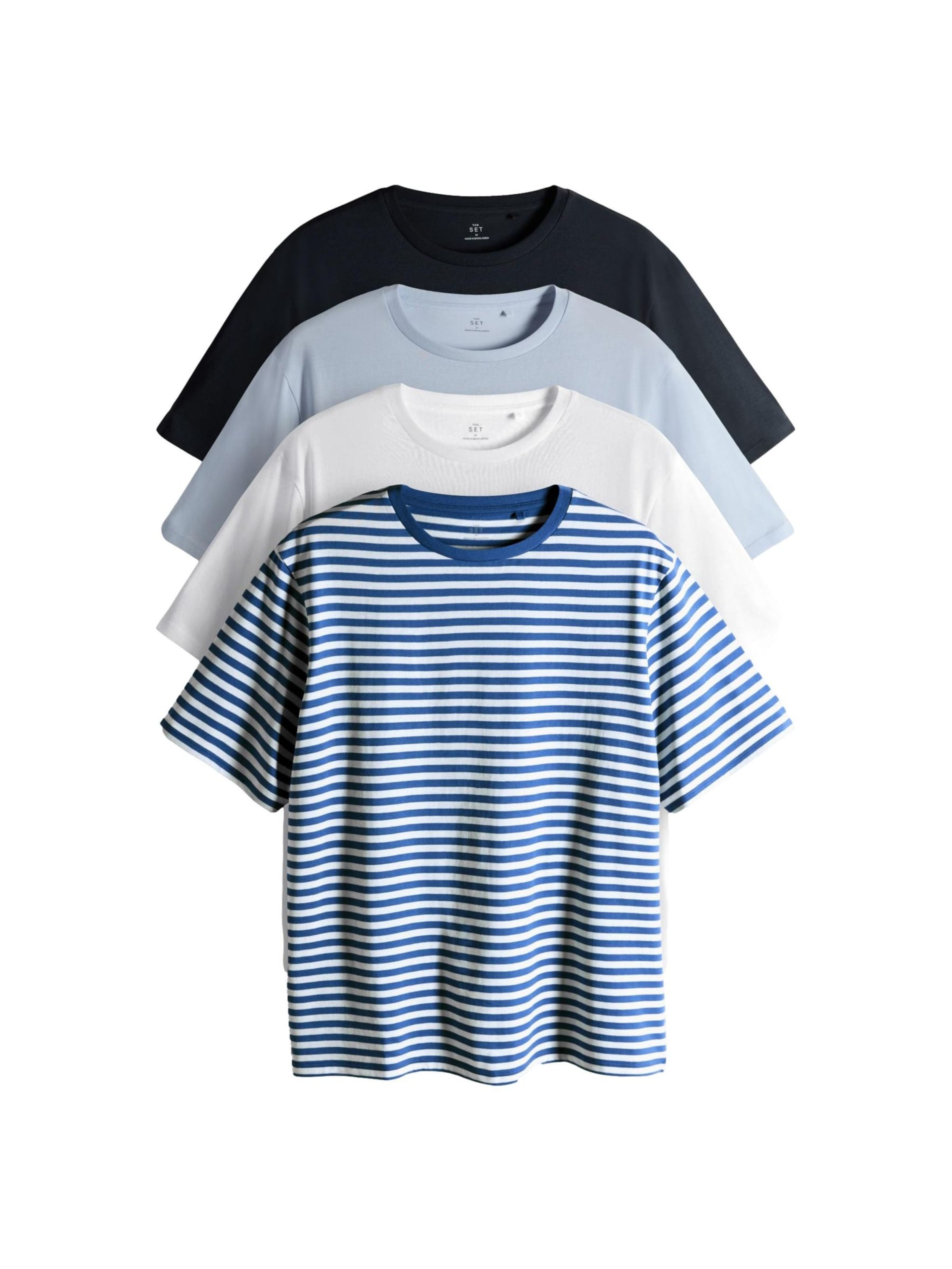 The Set T-shirt i blå: framsida