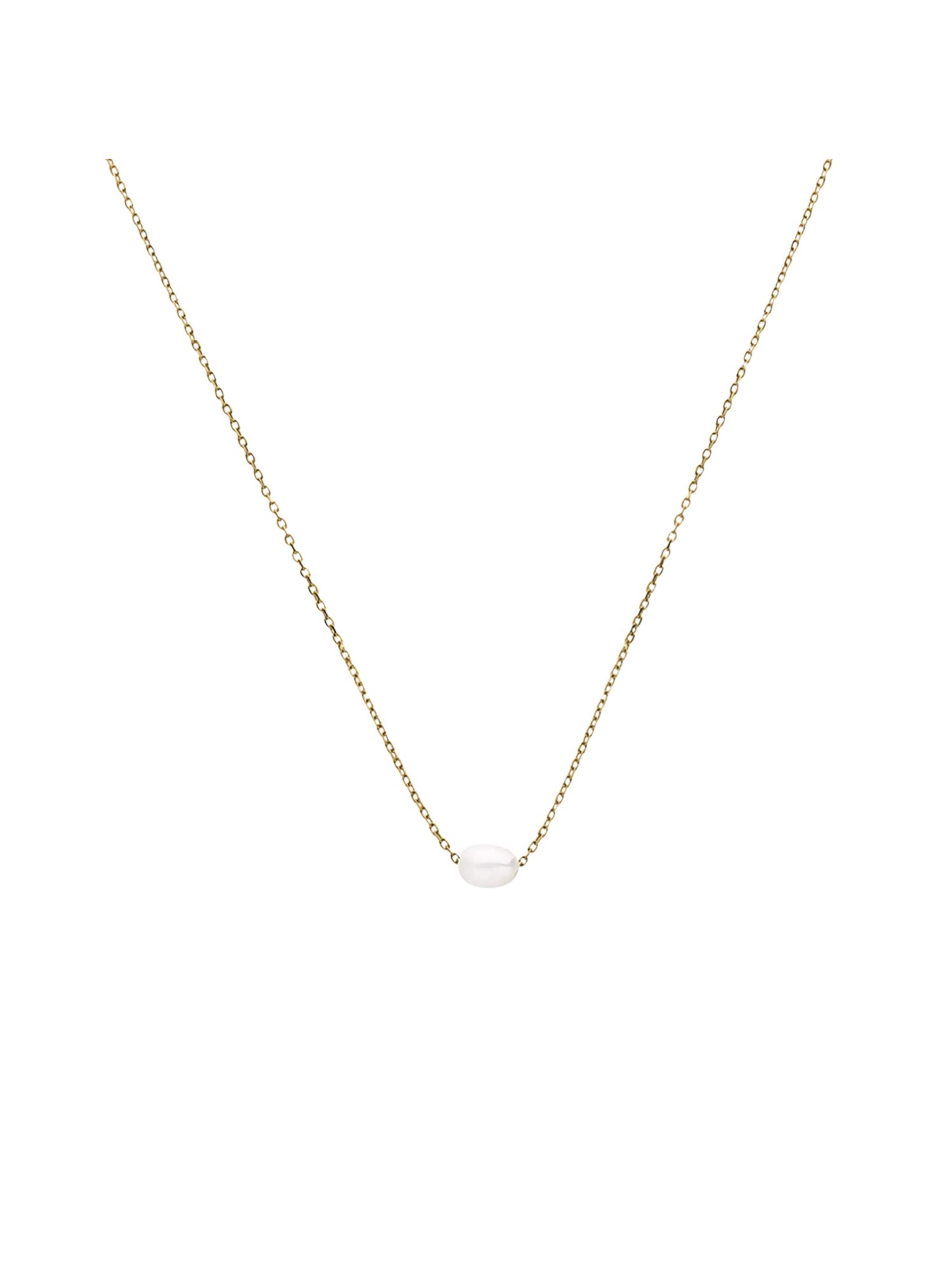 Lucardi Kette in gold / perlweiß, Produktansicht