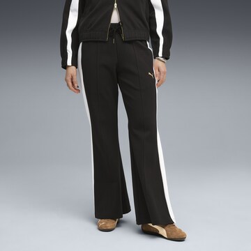 PUMA Regular Workout Pants 'T7' in Black: front