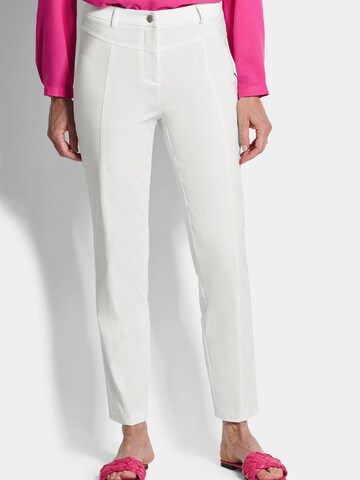 Goldner Slimfit Hose in Weiß: Vorderseite