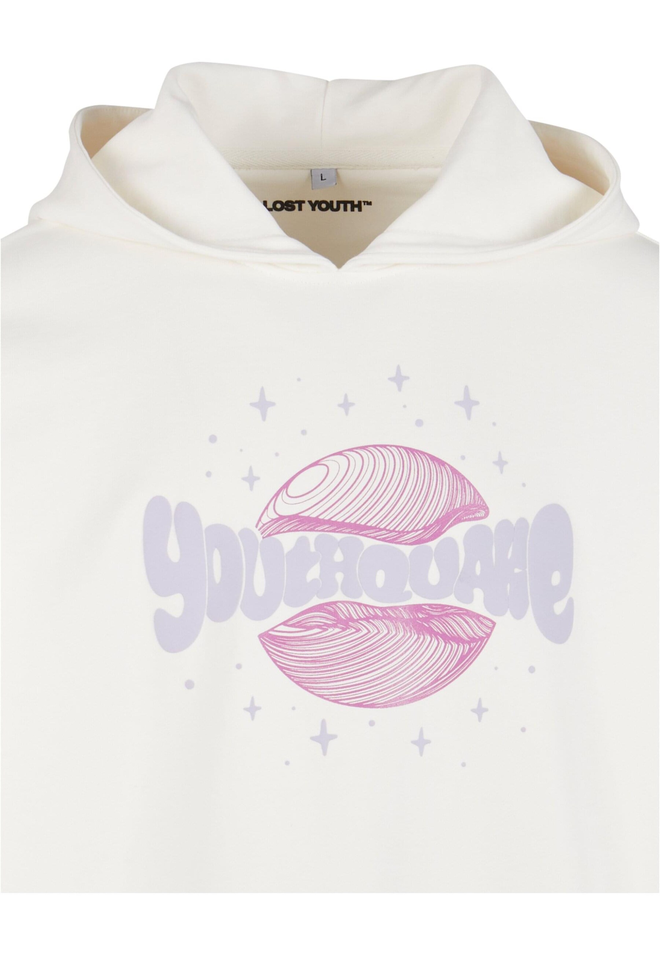 Sweat-shirt 'Qauke V.2' Lost Youth en blanc