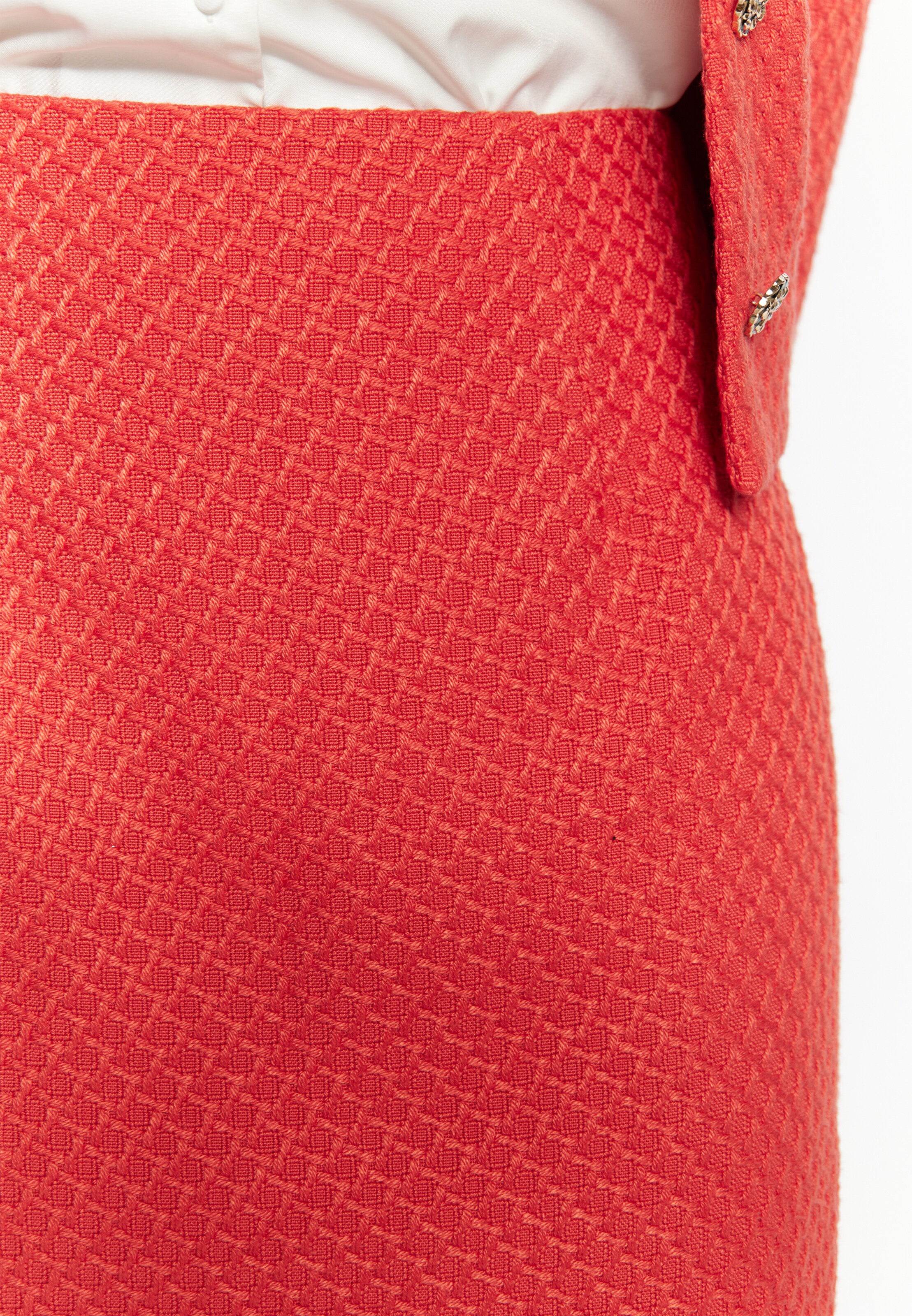 Gonna di faina in rosso