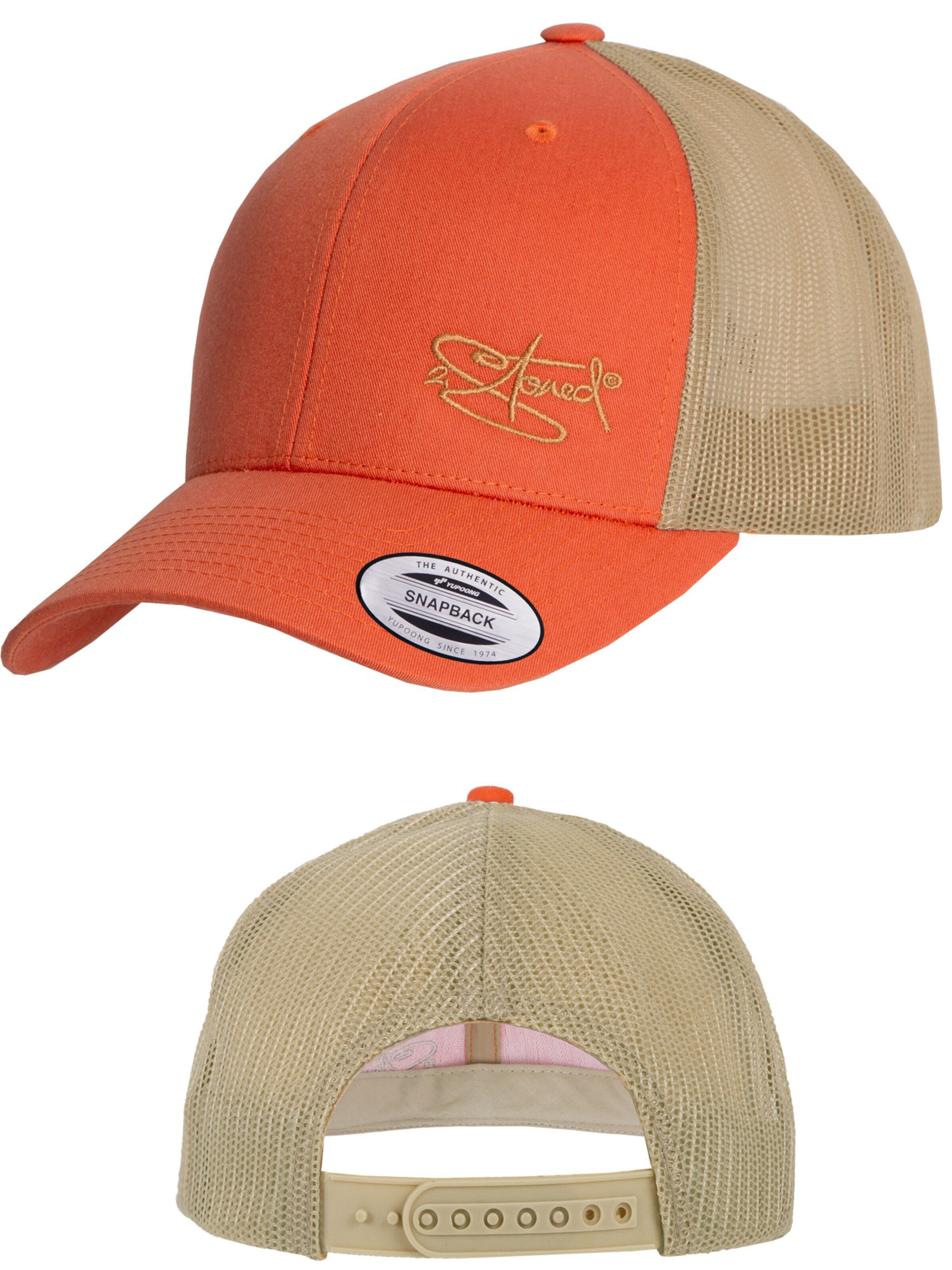 2Stoned Cap 'Flexfit Trucker Retro 2-Tone' in Orange