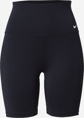 NIKE Skinny Workout Pants 'ONE' in Black: front