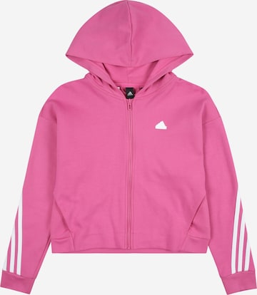 ADIDAS SPORTSWEAR Sports sweat jacket 'Future Icons 3-Stripes ' in Pink: front