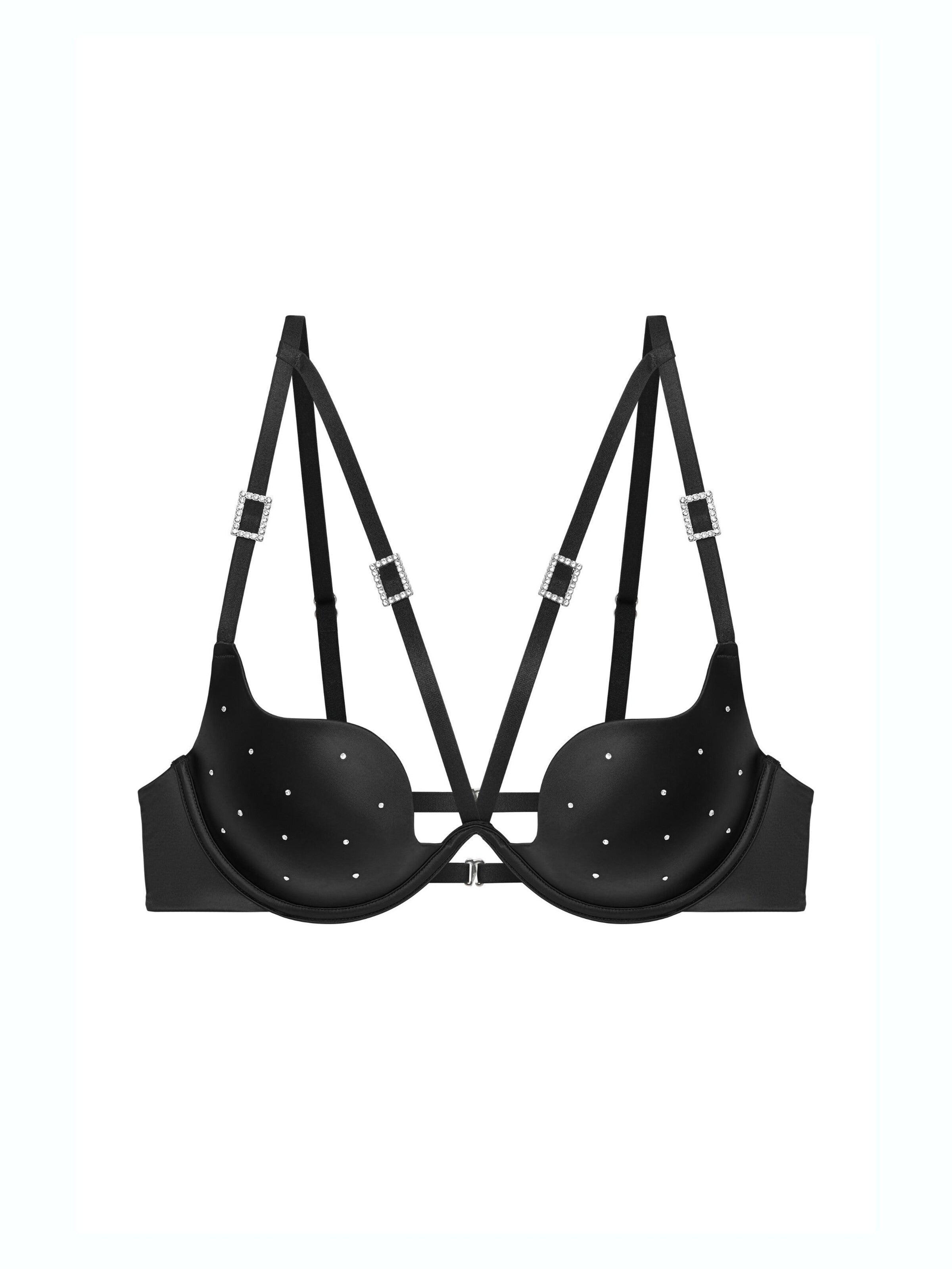 GOD SAVE QUEENS Push-up BH 'Very Etoile Bra' in Zwart: voorkant