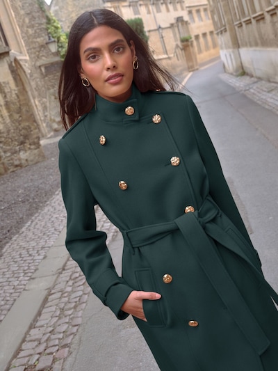 love & roses Manteau mi-saison en bleu cyan, Vue avec produit