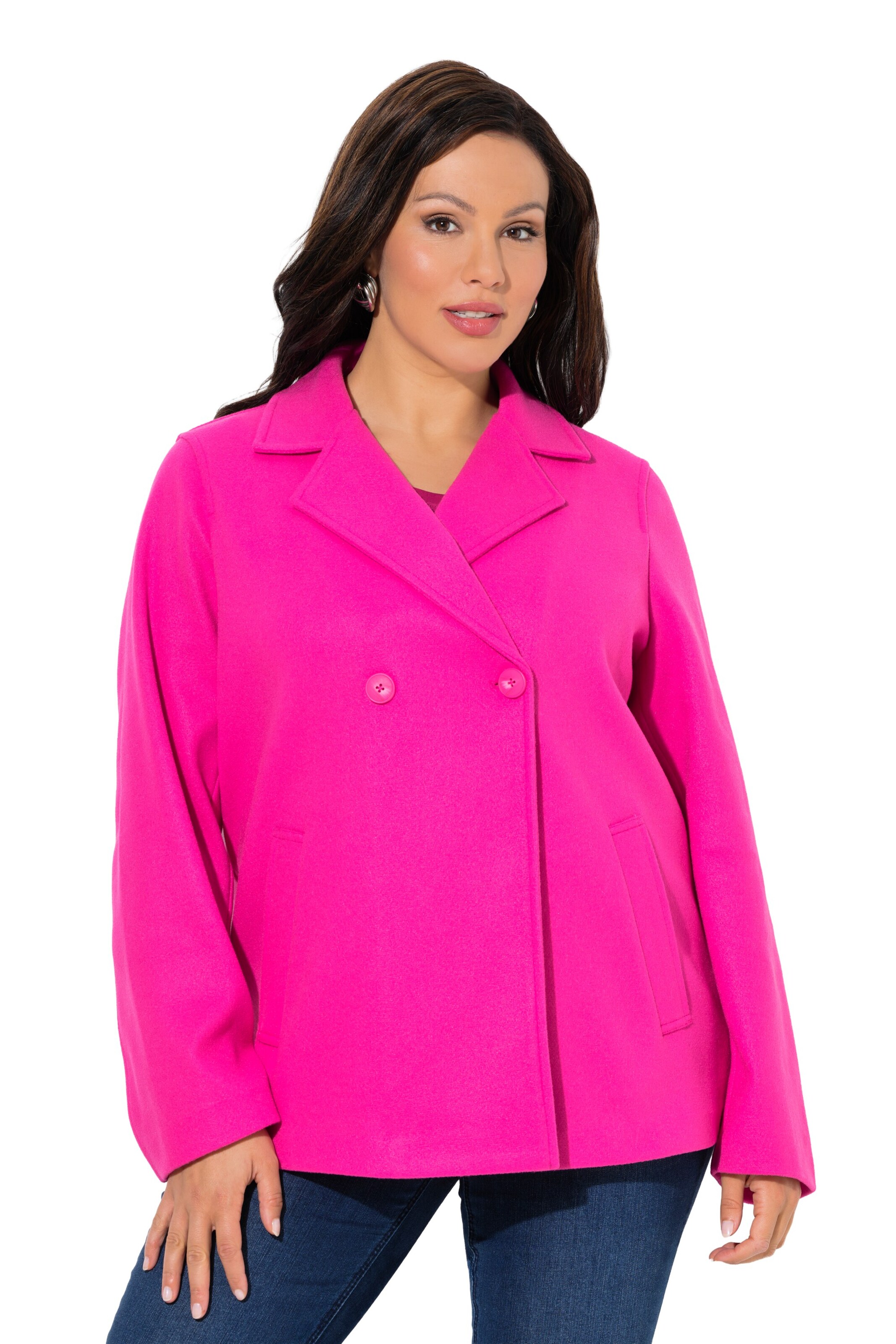 Ulla Popken Blazer in Pink: front