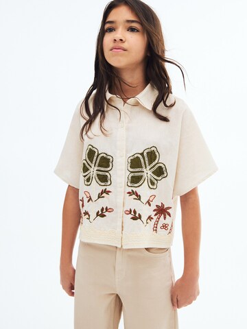 Chemisier 'PALMEIRA' MANGO KIDS en beige : devant