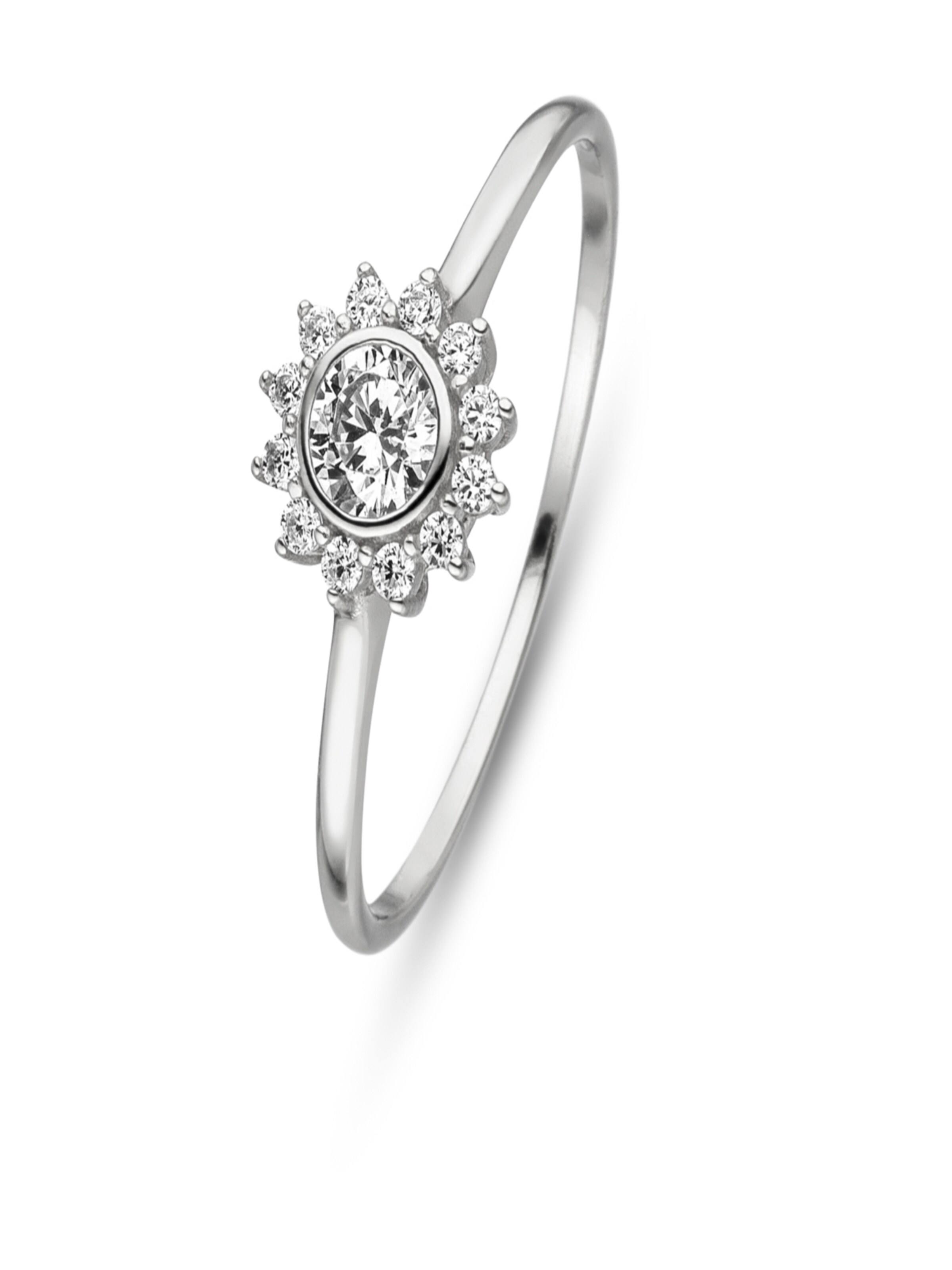 Fiocco Jewelry Ring 'Halo-sun' in Silver: front