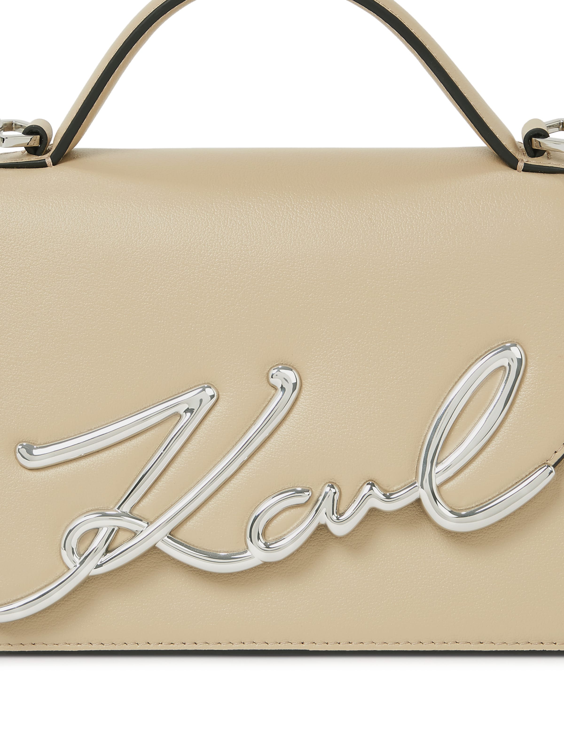 Karl Lagerfeld - Bolso de hombro ' K/SIGNATURE MITTELGROSSE UMHÄNGETASCHE ' en beige