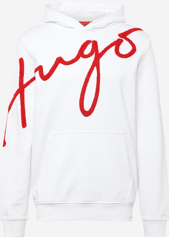 HUGO Red Sweatshirt 'Dokapi' in Weiß: predná strana