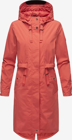 NAVAHOO Raincoat 'Silberperlee' in Red: front