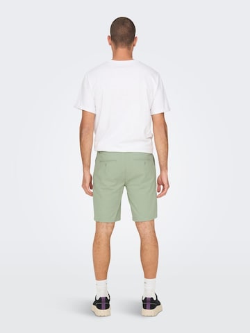 Only & Sons Regular Chino Pants 'Mark' in Green
