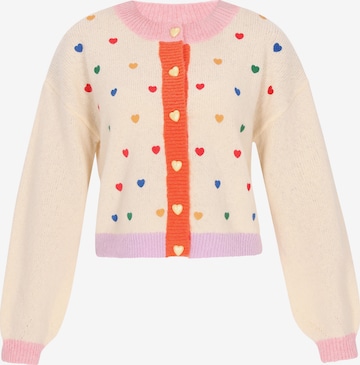 MYMO Oversize kardigán - Biela: predná strana