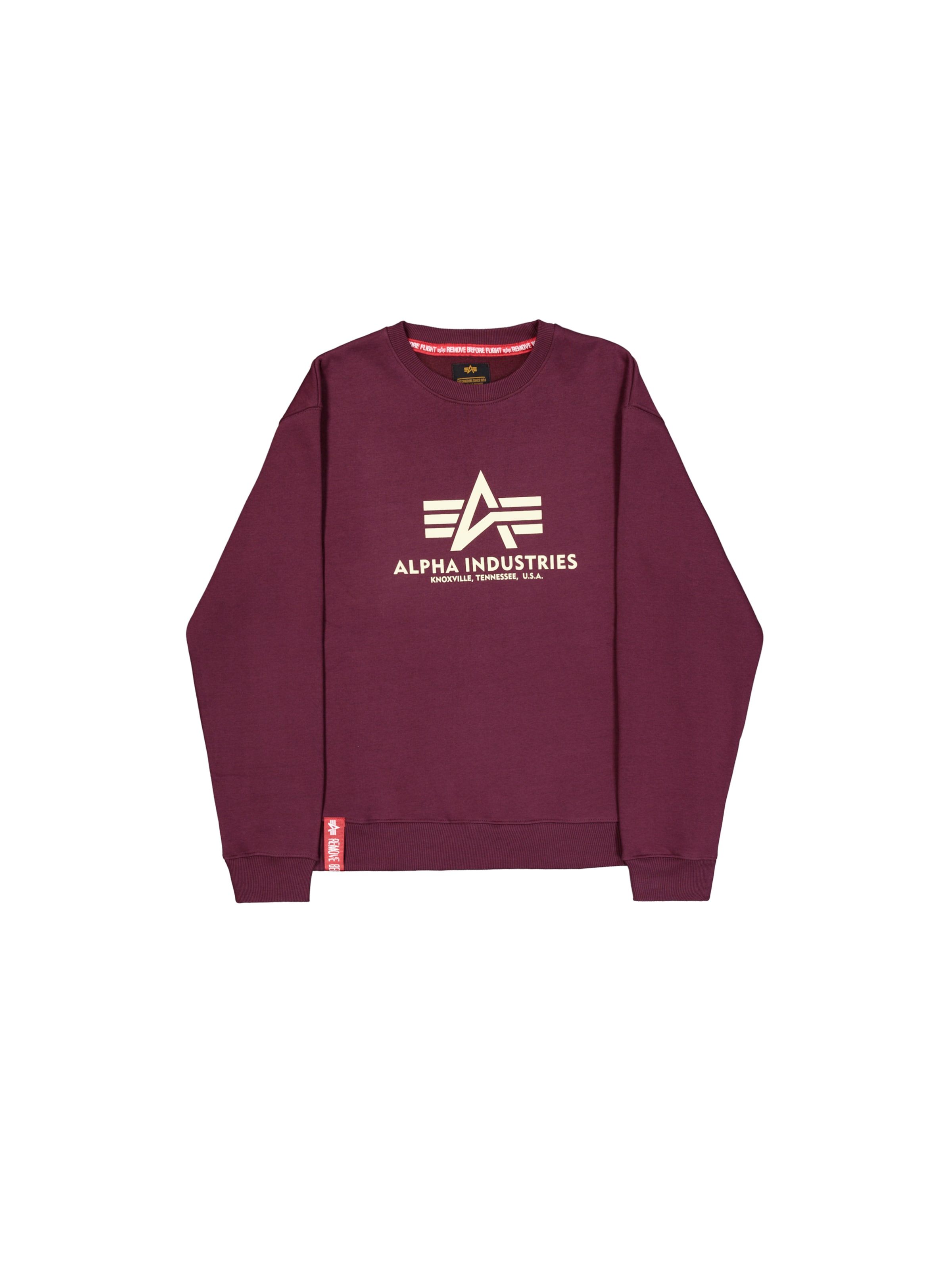 ALPHA INDUSTRIES - Sudadera en rojo: frente