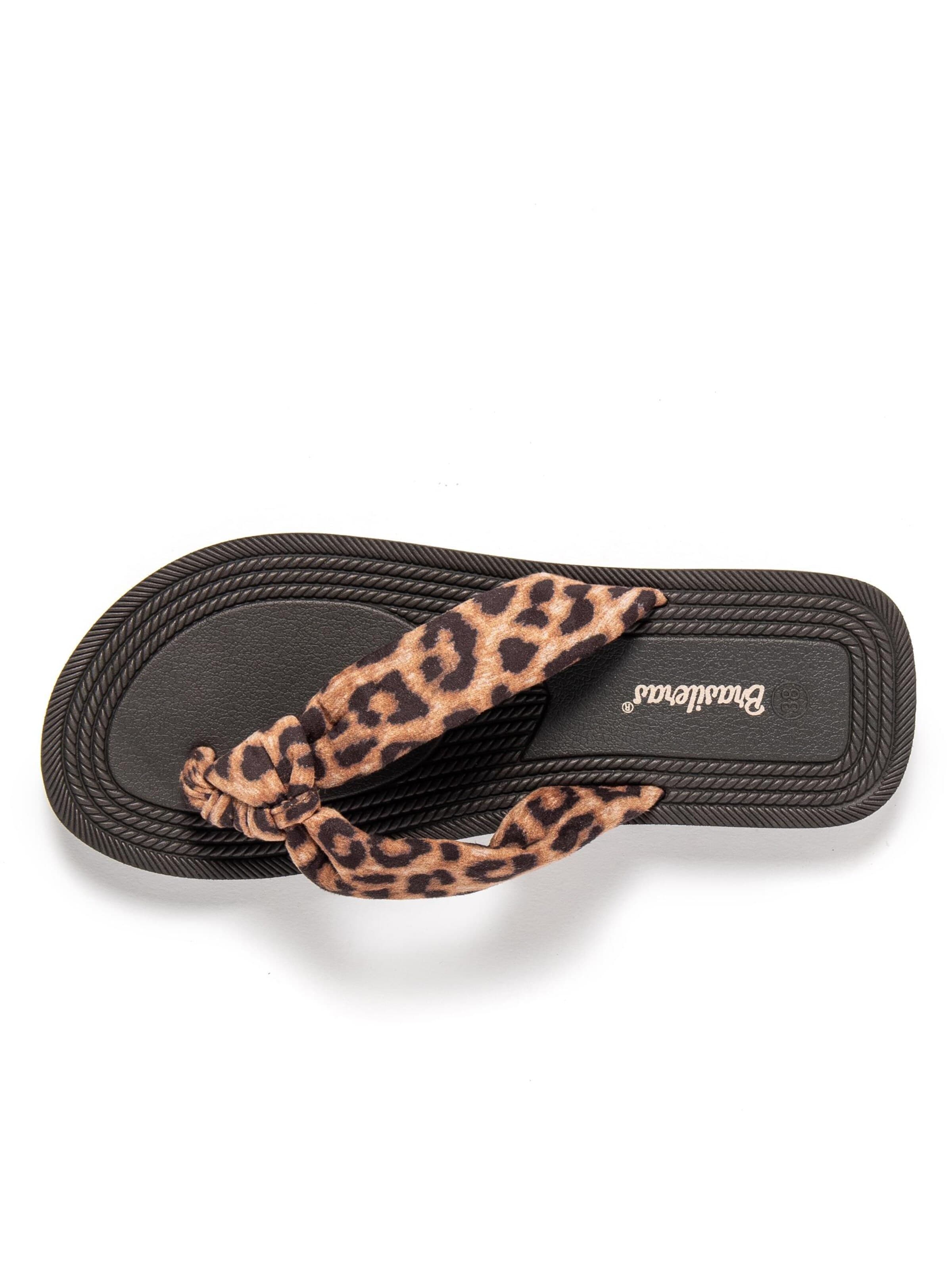 Brasileras T-bar sandals 'Savanna' in Black