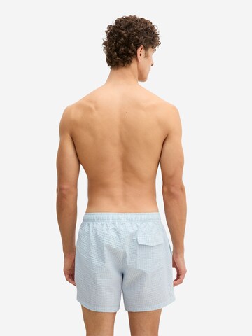 Shorts de bain ' Seersucker ' Marc O'Polo en blanc