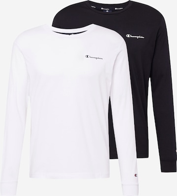 Champion Authentic Athletic Apparel Тениска в черно: отпред