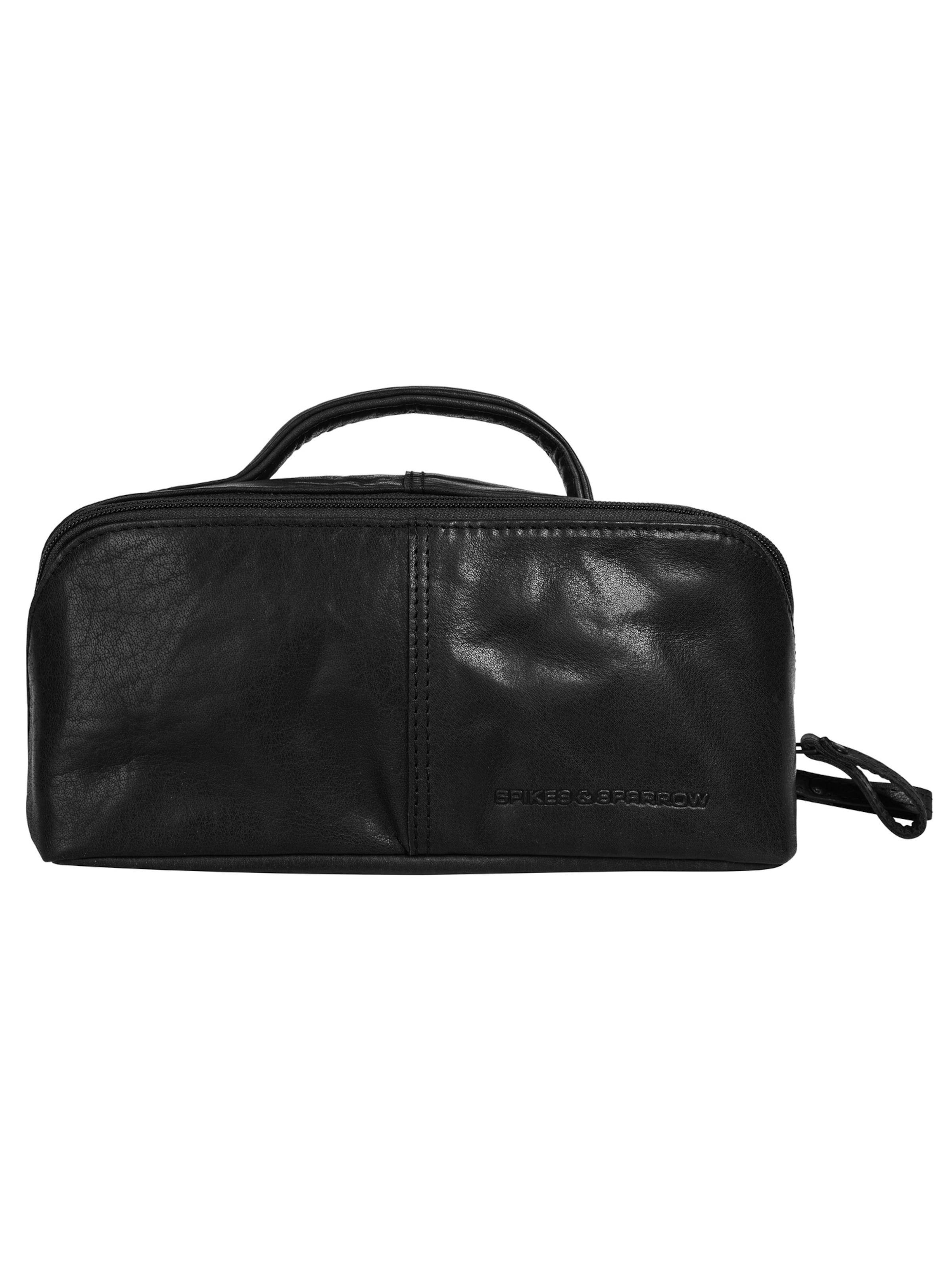 Spikes & Sparrow Toiletry Bag 'Spikes & Sparrow Kulturtasche' in Black: front