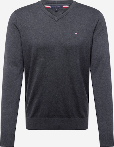 TOMMY HILFIGER Pulover 'ESSENTIAL' u tamo siva, Pregled proizvoda