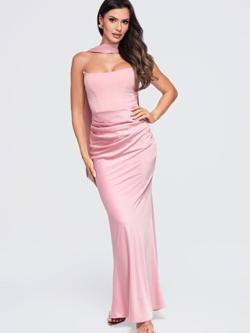 Ombre Abendkleid‌‌ in Pink: Vorderseite