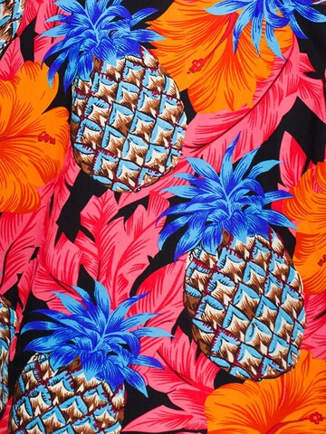 King Kameha Scarf 'Pineapple Hibiscus' in Red