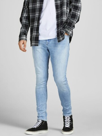 Skinny Jean 'Pete' JACK & JONES en bleu : devant