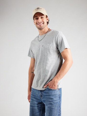 pilka LEVI'S ® Marškinėliai 'Classic Pocket Tee': priekis
