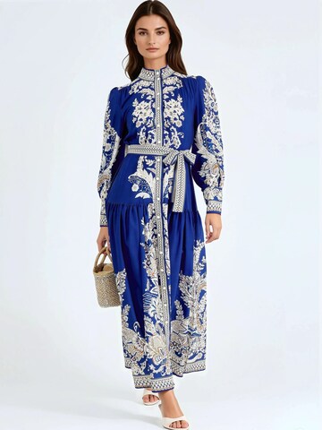 Abito camicia di MSN Collection in blu: frontale