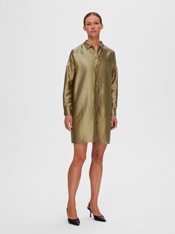 SELECTED FEMME Shirt Dress in Gold