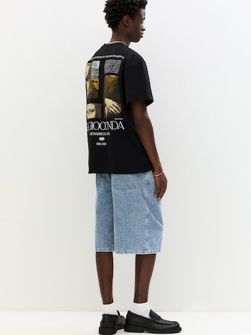 Pull&Bear Shirt 'LA GIOCONDA' in Black