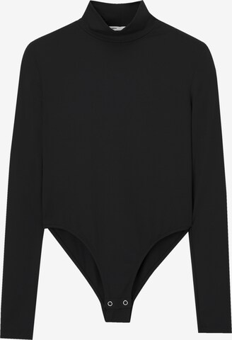 Pull&Bear Koszula body w kolorze czarny: przód