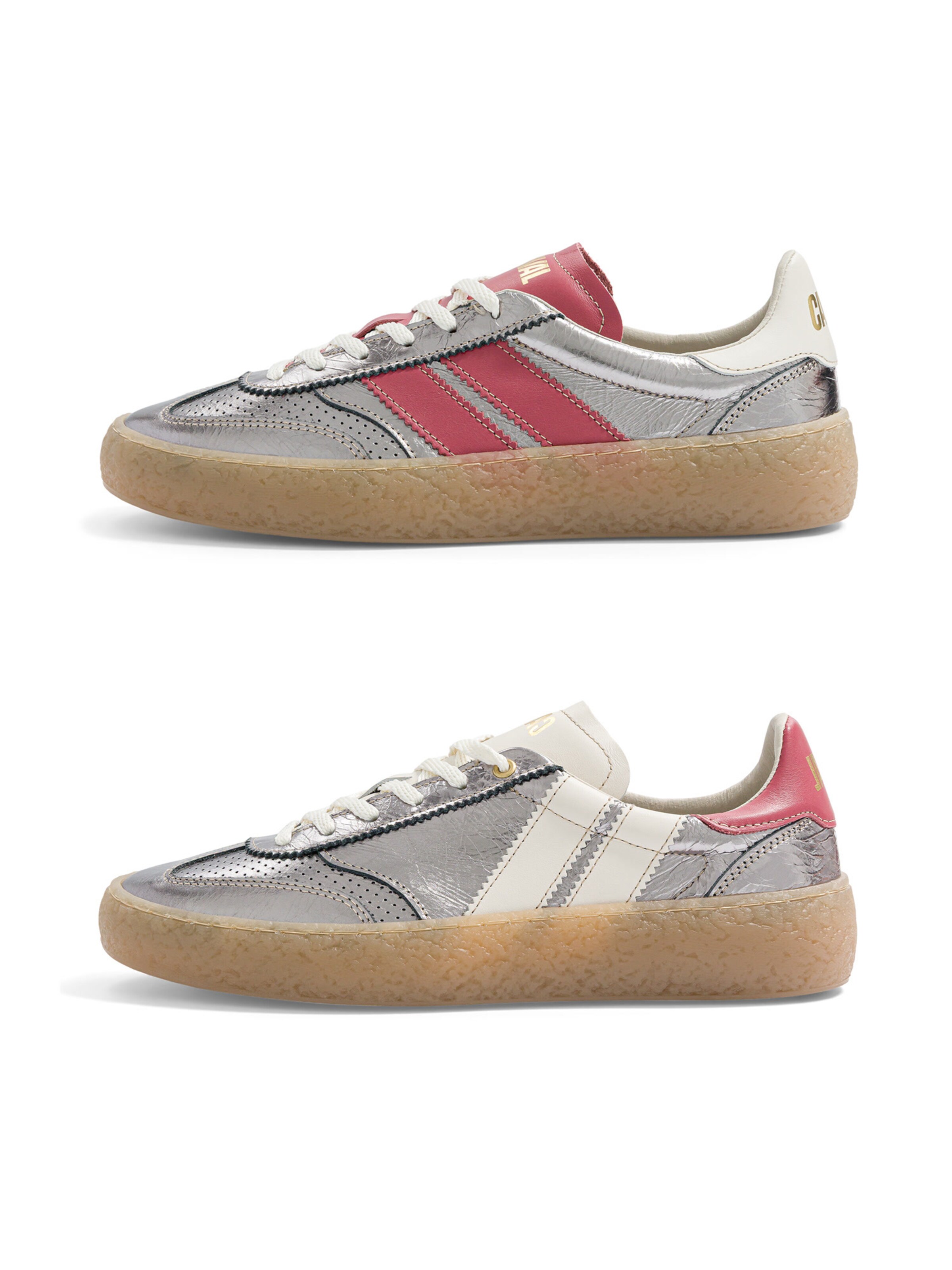 Scarpa stringata ' HIGH PULSE ' di Caval in argento: frontale