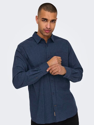 Only & Sons - Ajuste regular Camisa 'ONSRoad' en azul