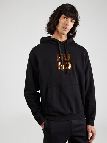 HUGO Sweatshirt 'Diridood' in Zwart: voorkant