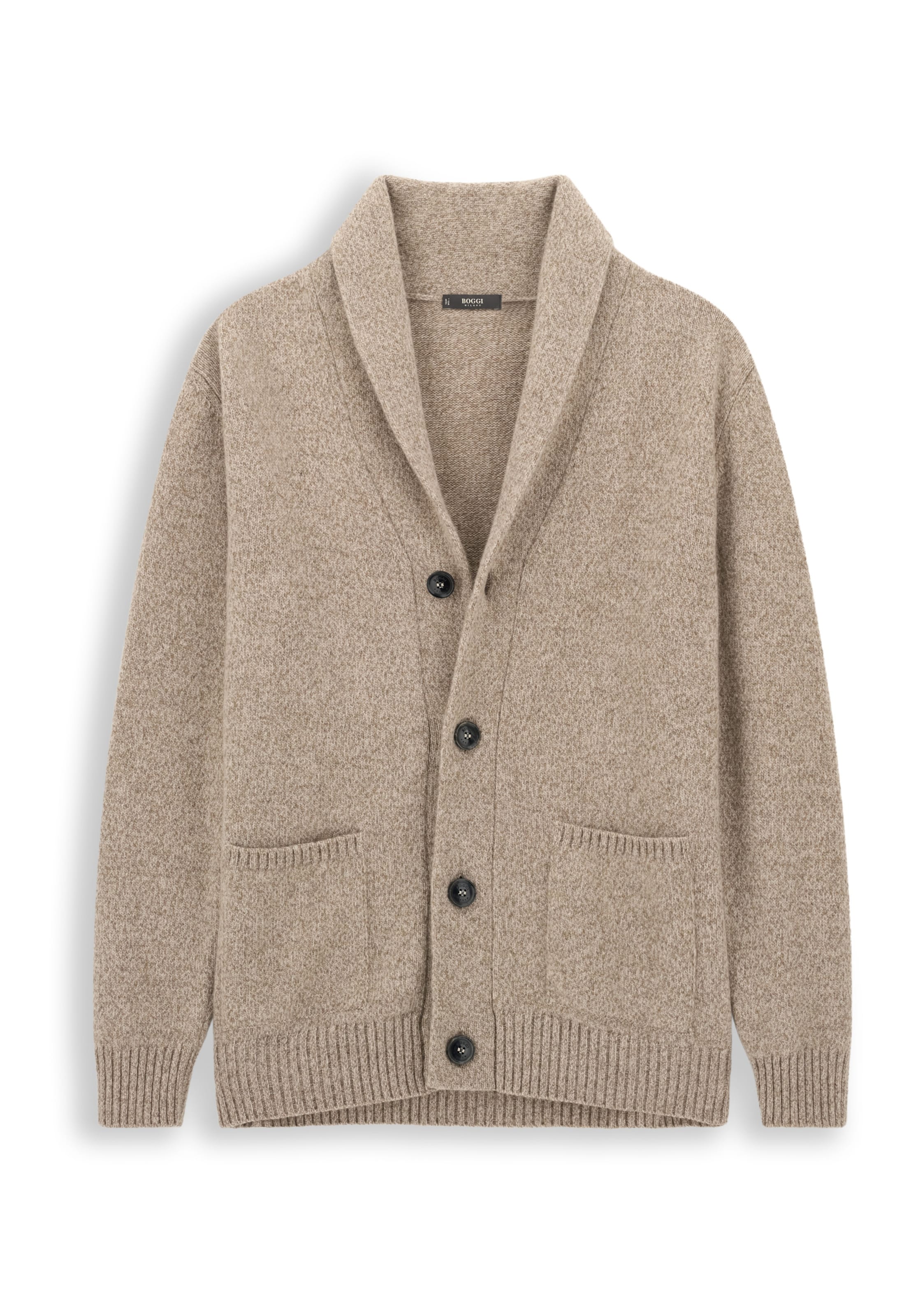 Boggi Milano Gebreid vest in Bruin: voorkant