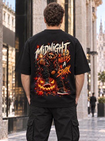 LUNØIR Studio Shirt 'BOSS Midnight Spark'‌‌‌ in Schwarz