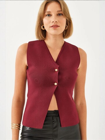 Gilet Bianco Lucci en rouge : devant